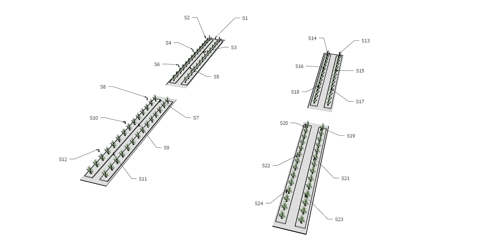 Greenhouse Net sensor layout